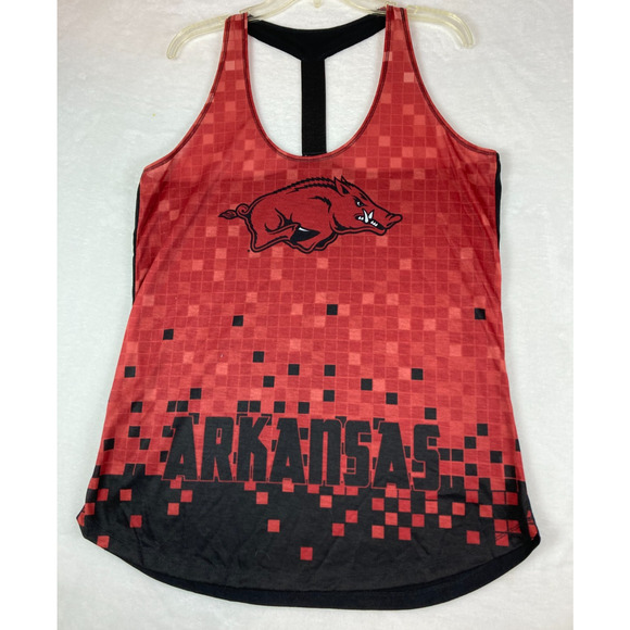 Arkansas Razorback Football Concepts Sport Tank Top Womens Size XL Maroon Active - Picture 1 of 10